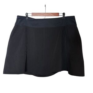 Lands' End Black Athleisure Skort Size 1X Tennis Gym Workout Athletic Activewear